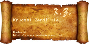 Krucsai Zenóbia névjegykártya